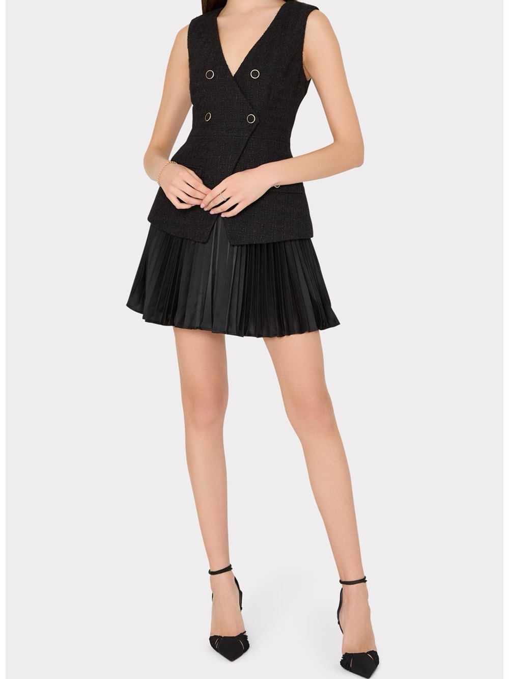 NWT MILLY BOUCLE MIXED MEDIA MINI DRESS US Size 8